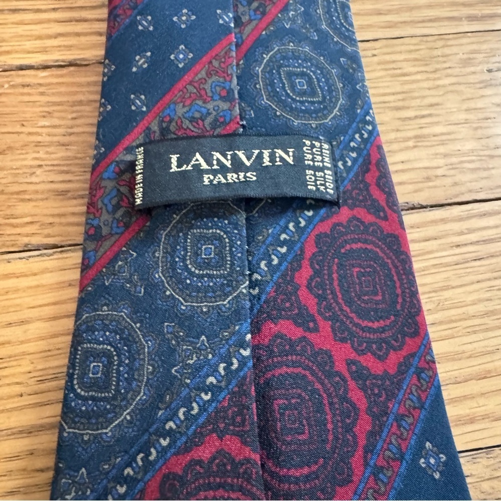 NWT Lanvin Vintage Silk Tie luxury, formal, office, preppy